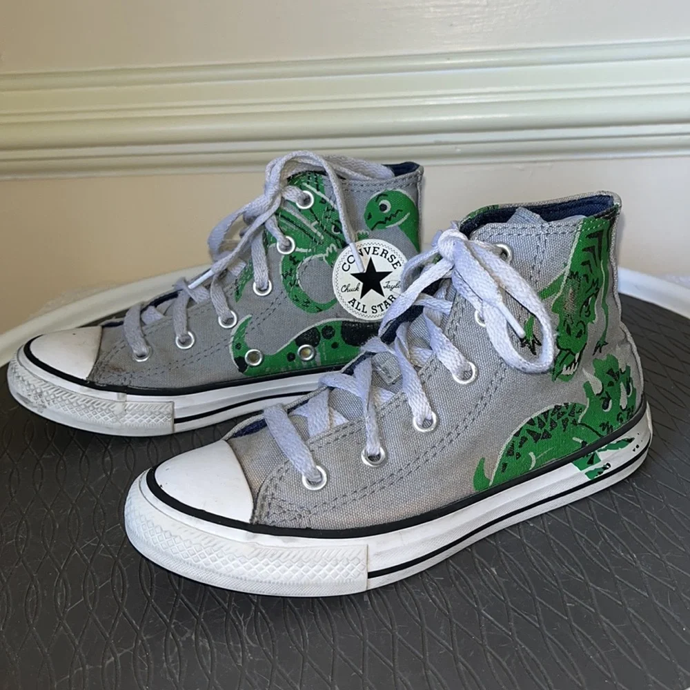 Converse Chuck Taylor All Star Dinosaur Graphic High Top Sneakers size 13